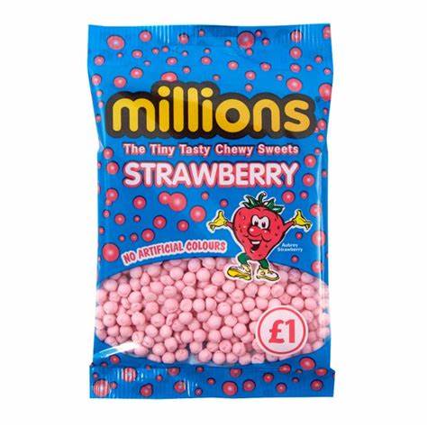 Millions Strawberry - 100g | British Store Online | The Great British Shop