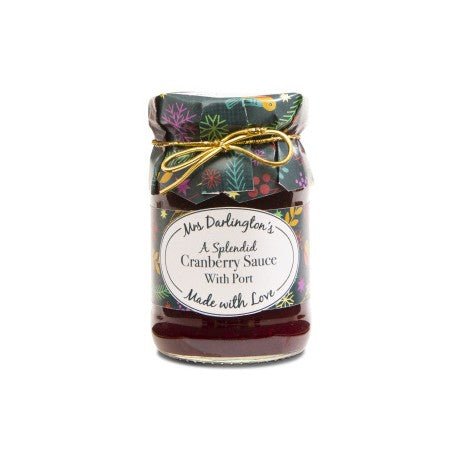 Mrs Darlington's Splendid Cranberry Sauce with Port - 200g | British Store Online | The Great British Shop