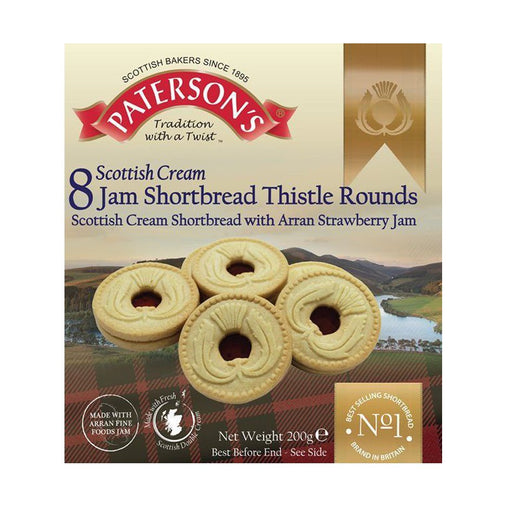 Paterson's Jam Shortbread Rounds - 200g | British Store Online | The Great British Shop