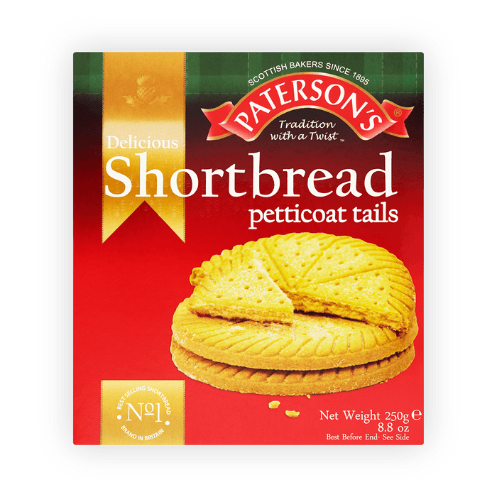 Paterson's Petticoat Tail Shortbread - 250g | British Store Online | The Great British Shop