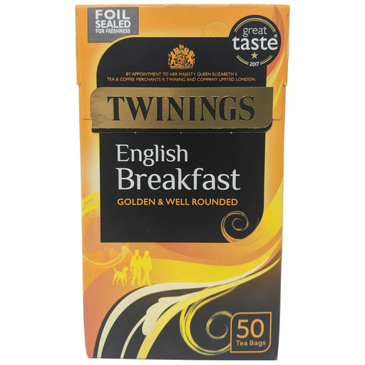 Twinings English Breakfast Tea - 50 Bags 125g | British Store Online | The Great British Shop